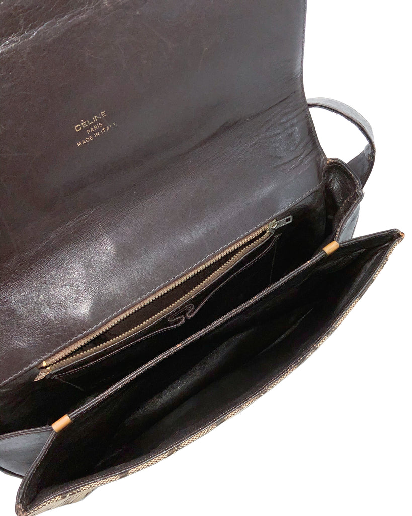 1970s Celine Horse Carriage Monogram Shoulder Bag