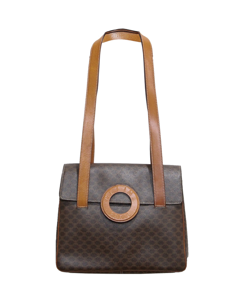 Vintage Celine Leather Logo Macadam Bag