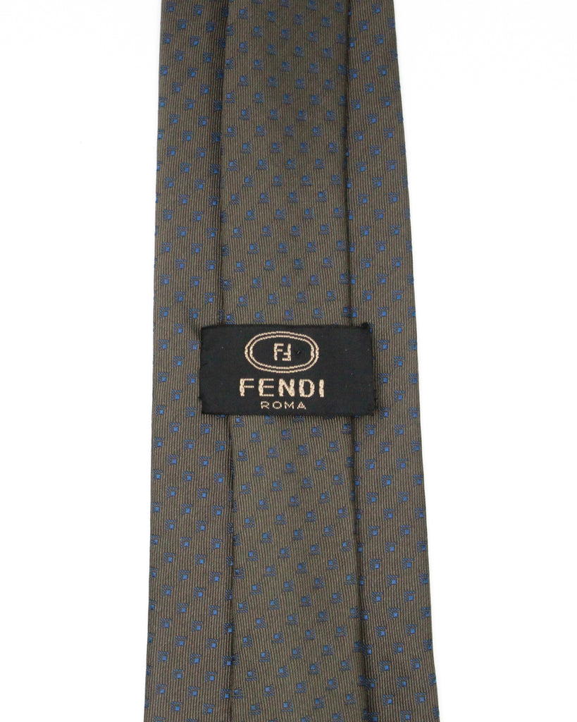 Vintage Fendi Blue Pattern Tie