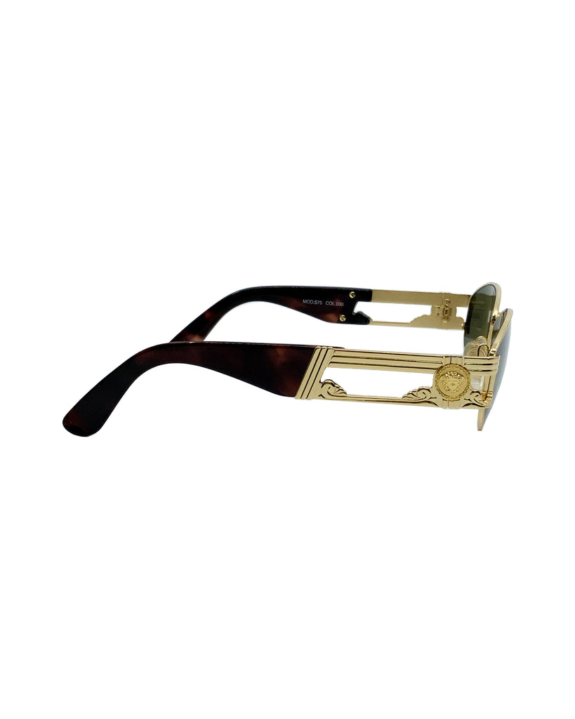 Vintage Versace Gold Logo Sunglasses (S75)