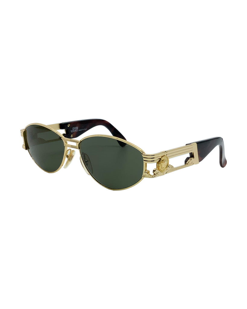 Vintage Versace Gold Logo Sunglasses (S75)