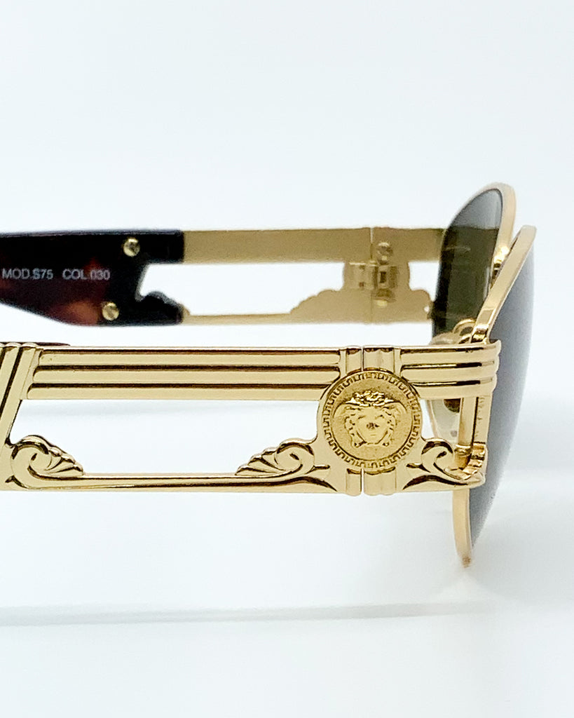 Vintage Versace Gold Logo Sunglasses (S75)