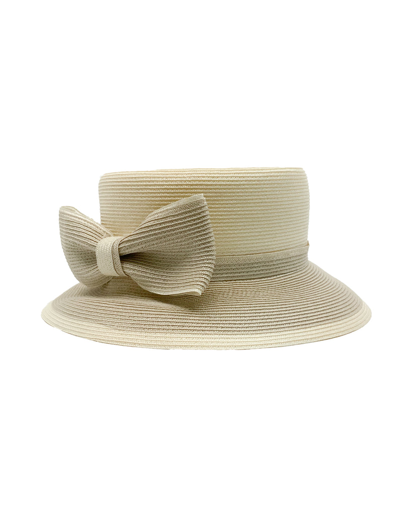 Vintage Ribbon Raffia Hat