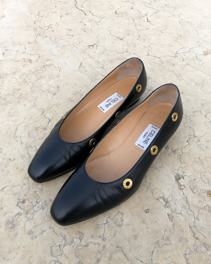 Vintage Celine Almond Toe Loafers