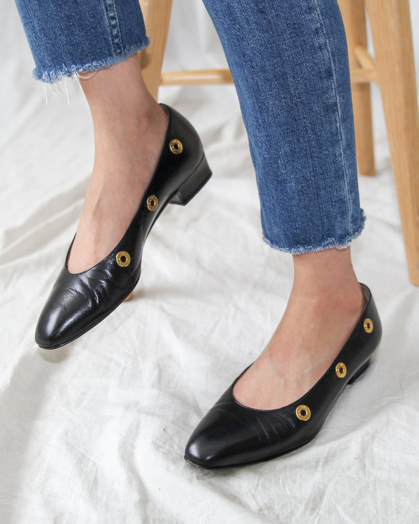 Vintage Celine Almond Toe Loafers