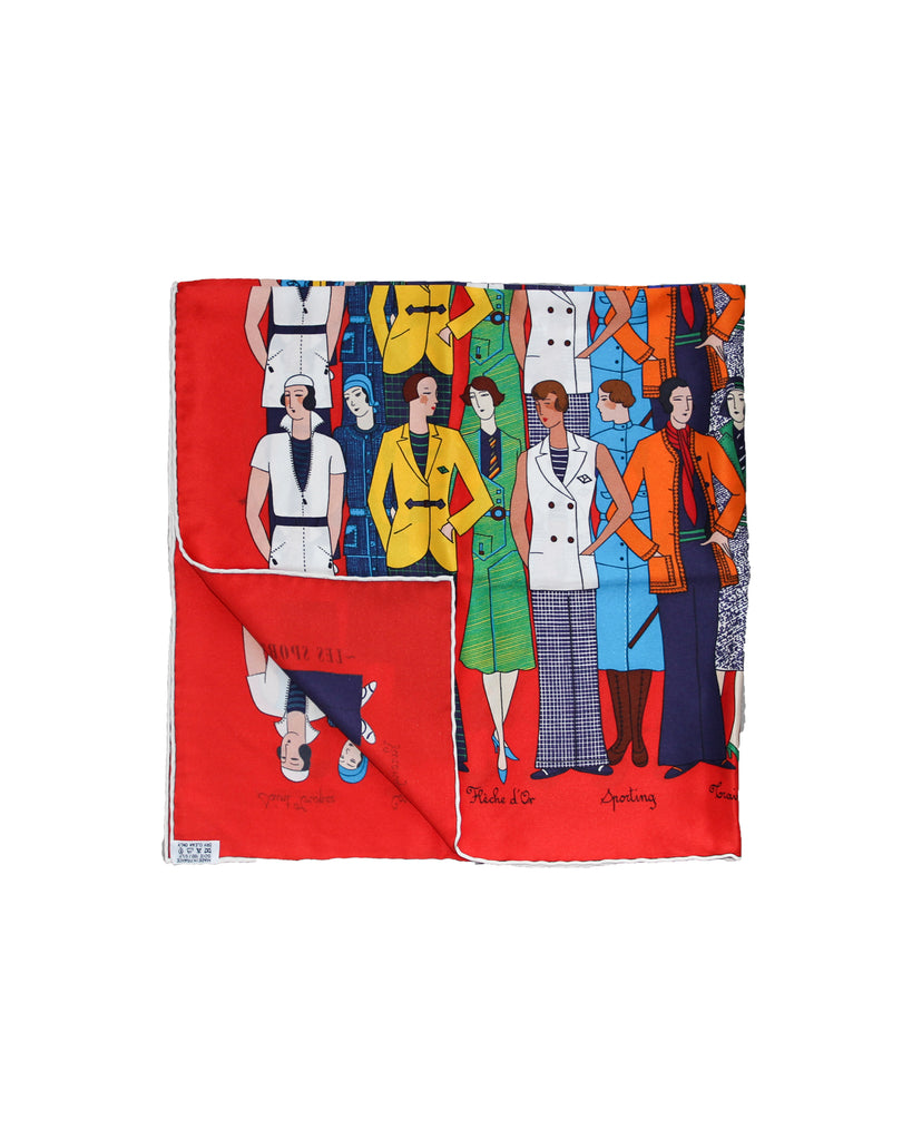 2013 Hermès "Les Sportives" Silk Twill Scarf