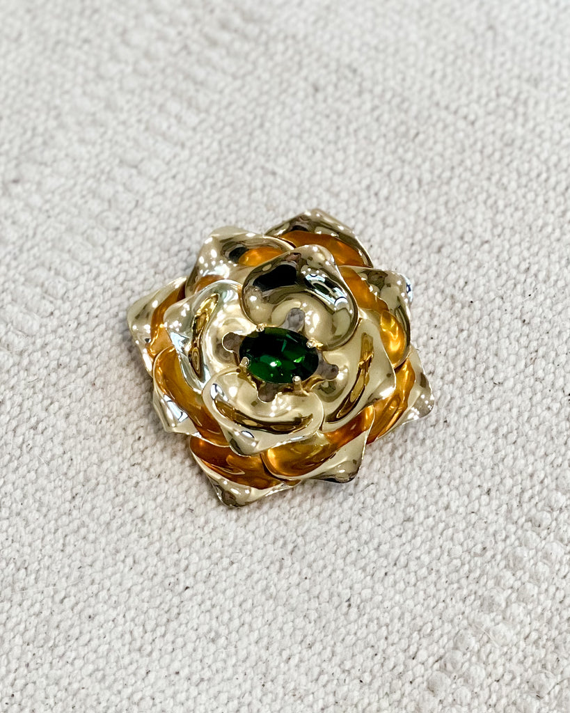 Vintage Christian Dior Flower Brooch